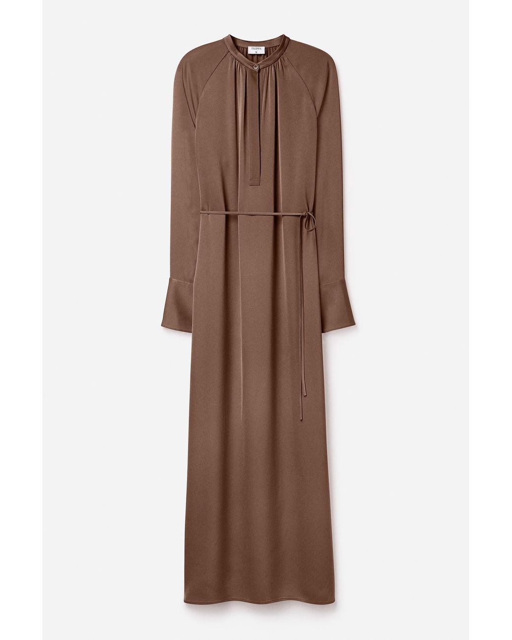 Filippa K Brown Gathered Raglan Dress