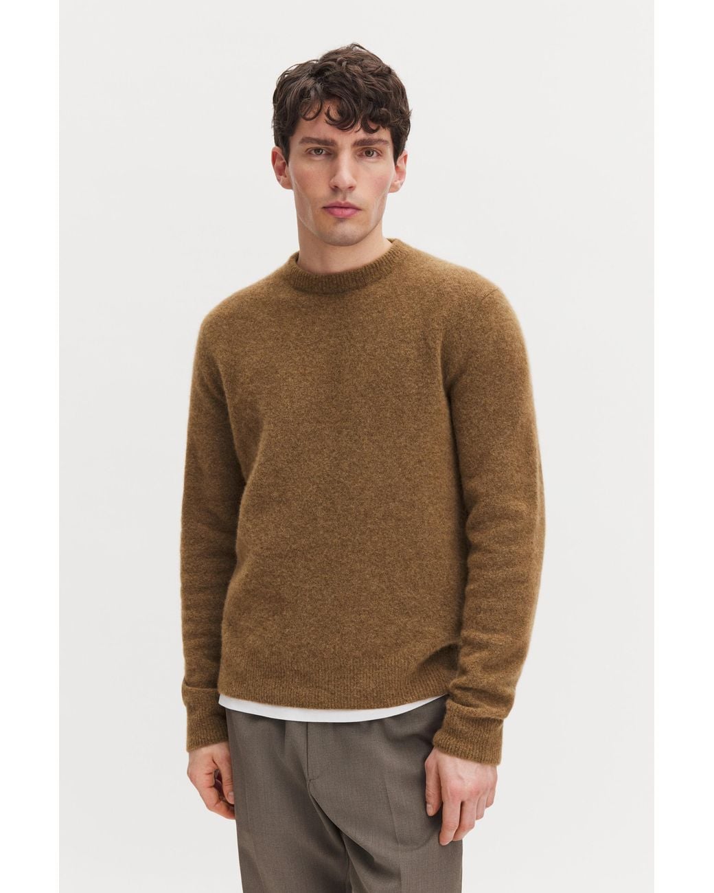 Filippa K Brown Wool Yak Sweater for men