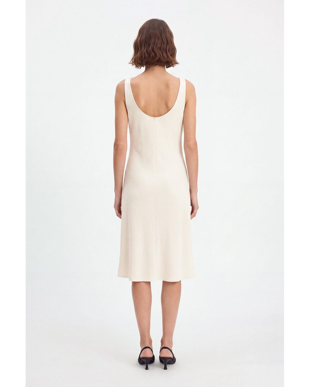 Filippa K White Draped Waterfall Dress