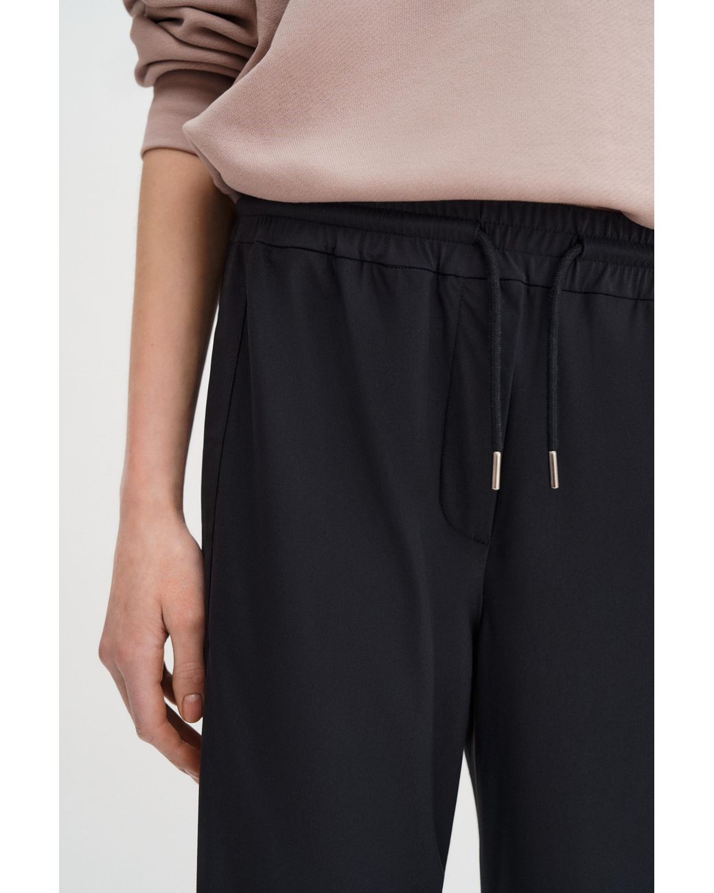 Filippa K Black Functional Jersey Trousers