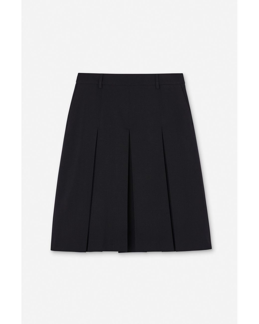 Filippa K Black Pleated Wool Skirt