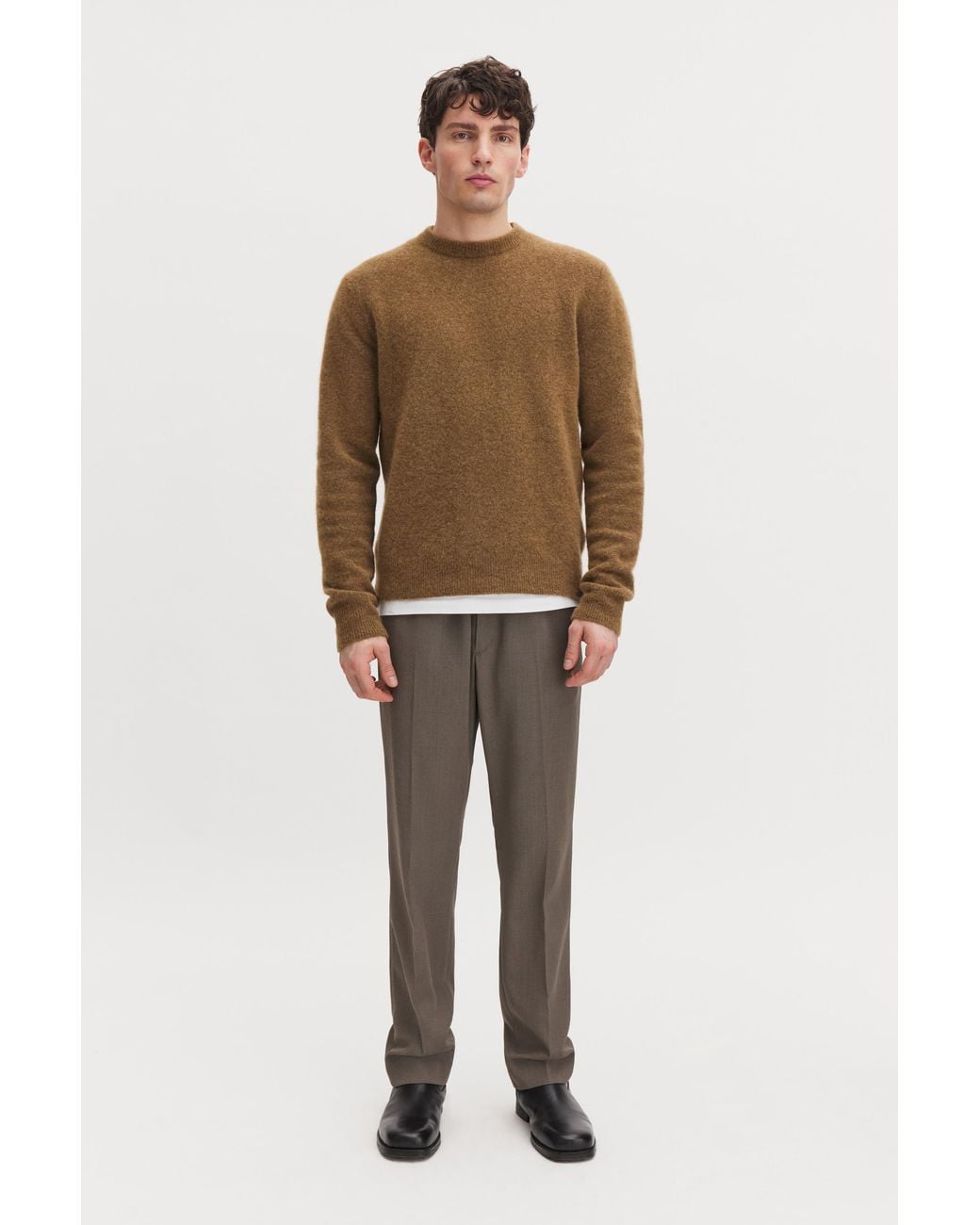 Filippa K Brown Wool Yak Sweater for men