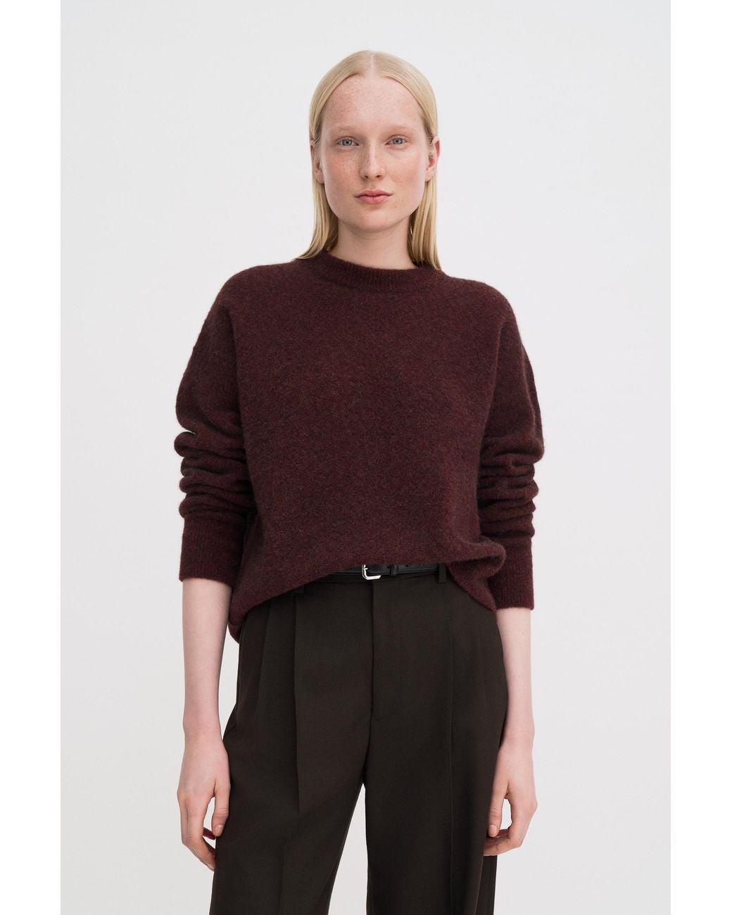 Filippa K Purple Wool Yak Crewneck Sweater
