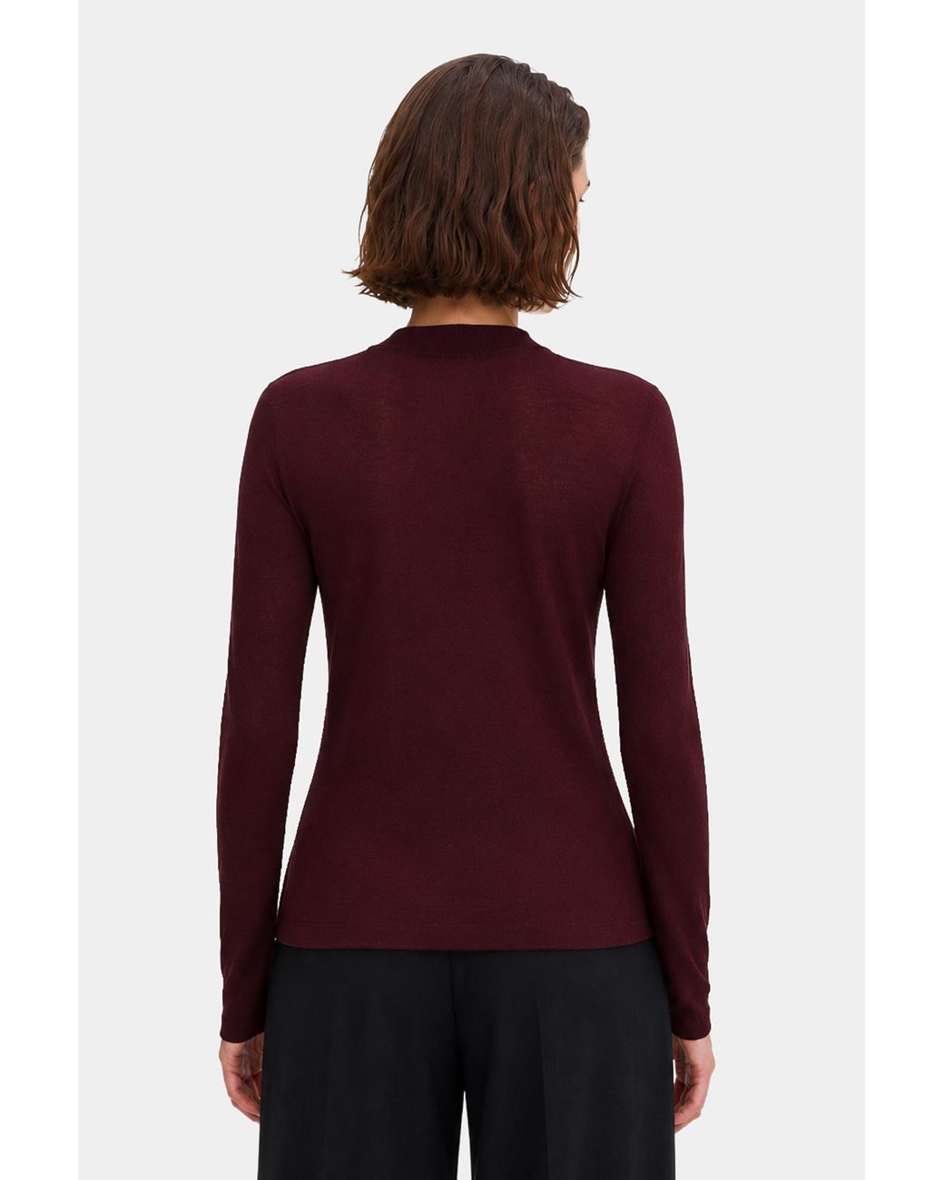 Filippa K Purple Lyocell Cashmere Mock Neck Top
