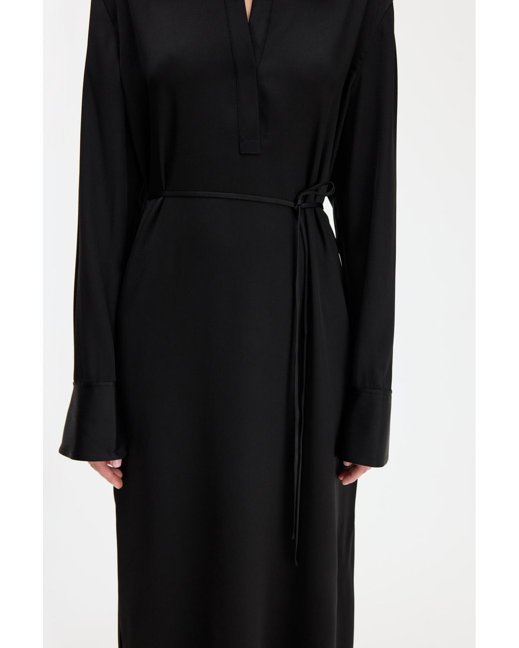 Filippa K Black Half Placket Dress