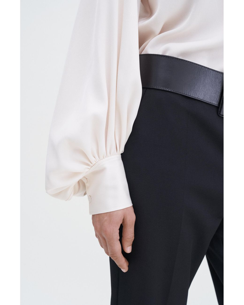 Filippa K White Stand Collar Blouse