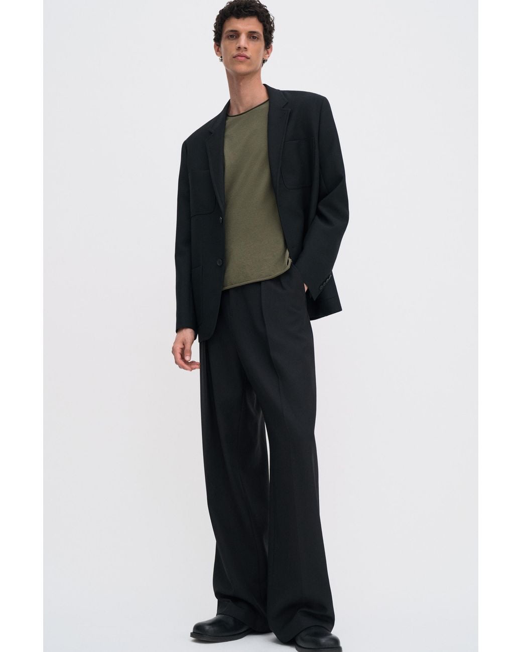 Filippa K Green Roll Neck Tee for men