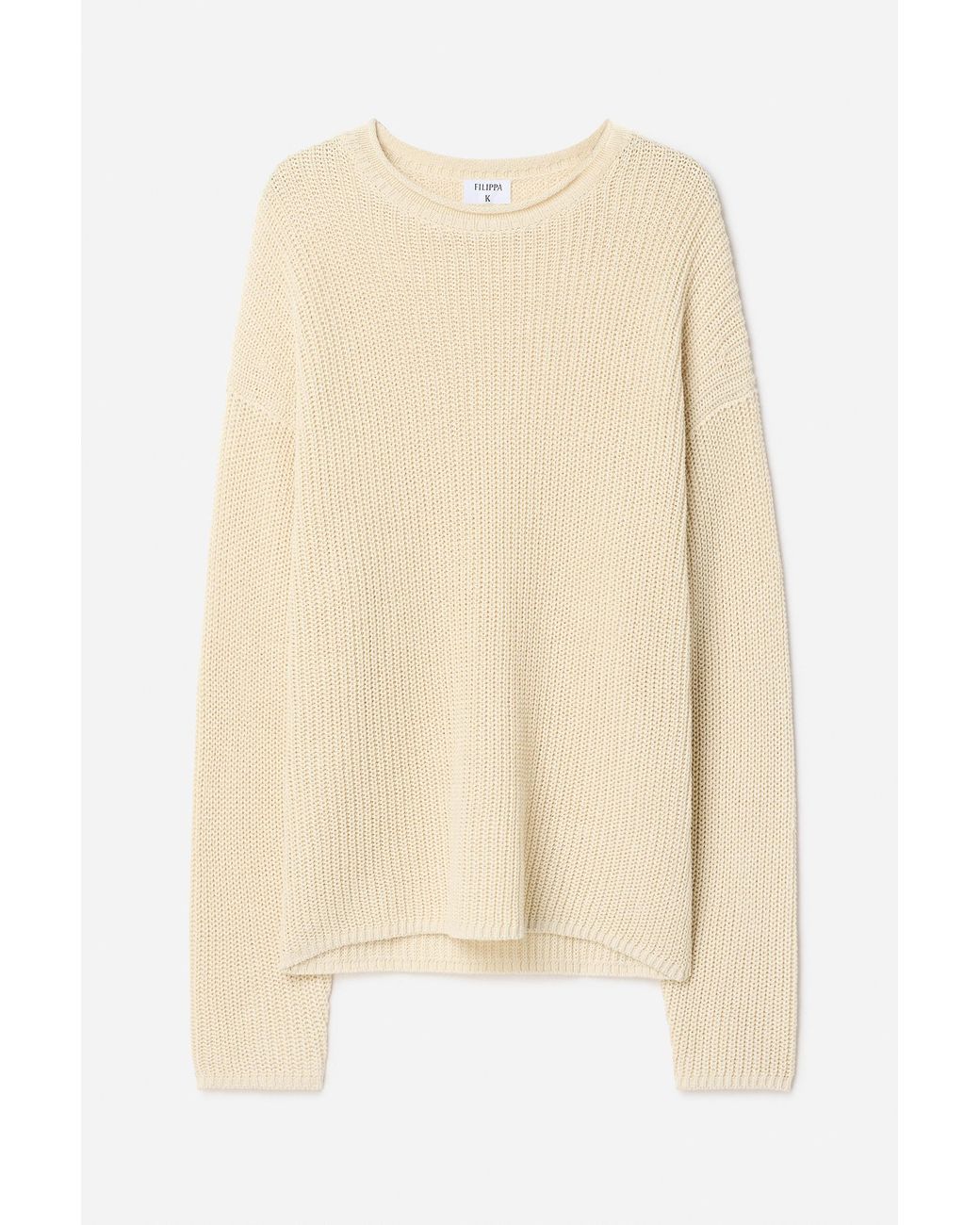 Filippa K Natural Ribbed Cotton Linen Sweater