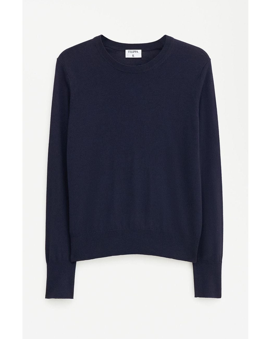 Filippa K Blue Merino R-Neck Sweater