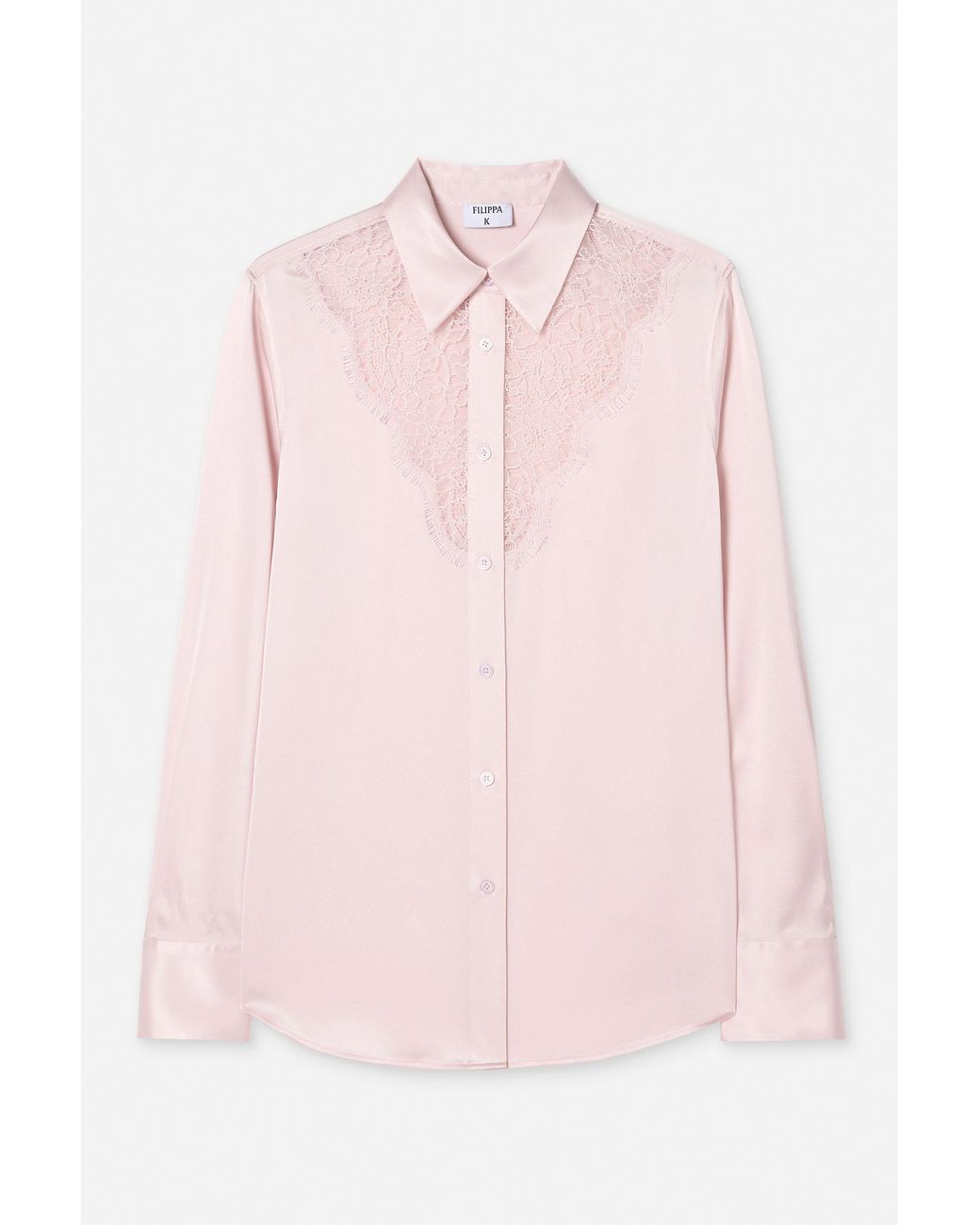 Filippa K Pink V-Detail Lace Shirt