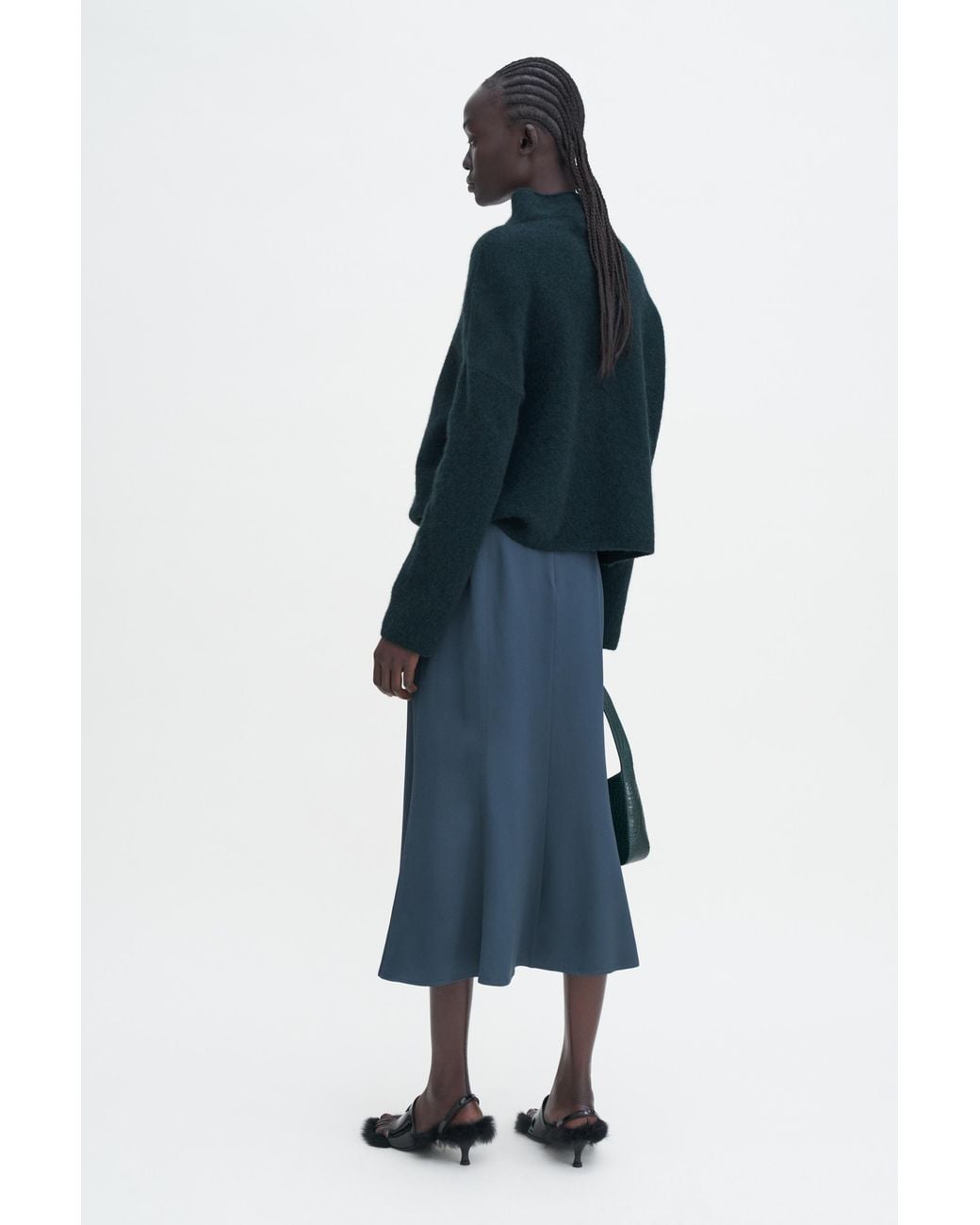 Filippa K Blue Satin Skirt