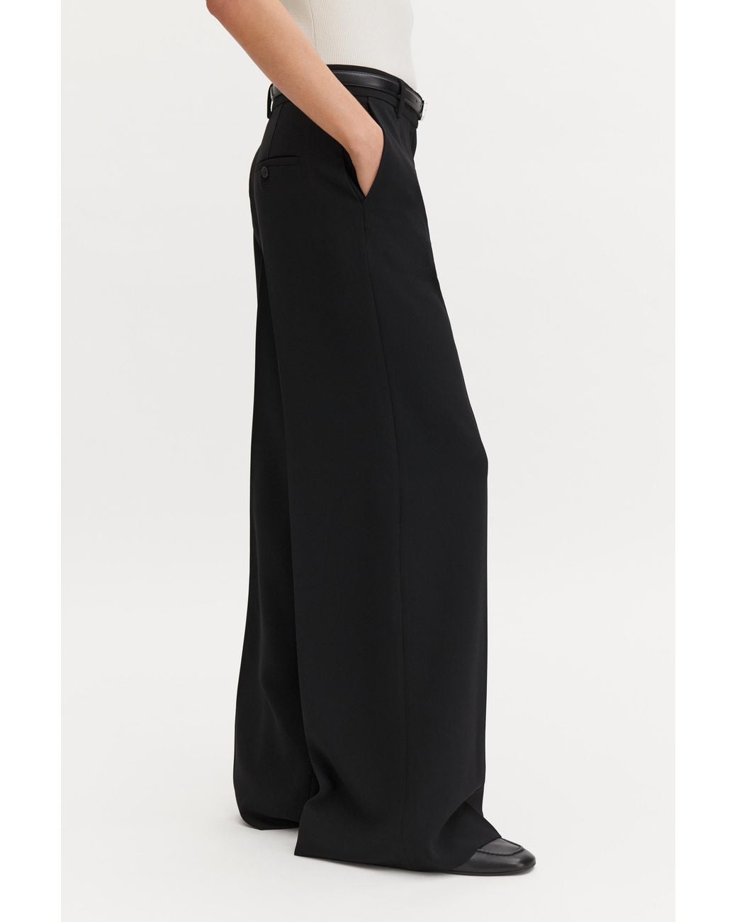 Filippa K White Harlow Drapey Trousers