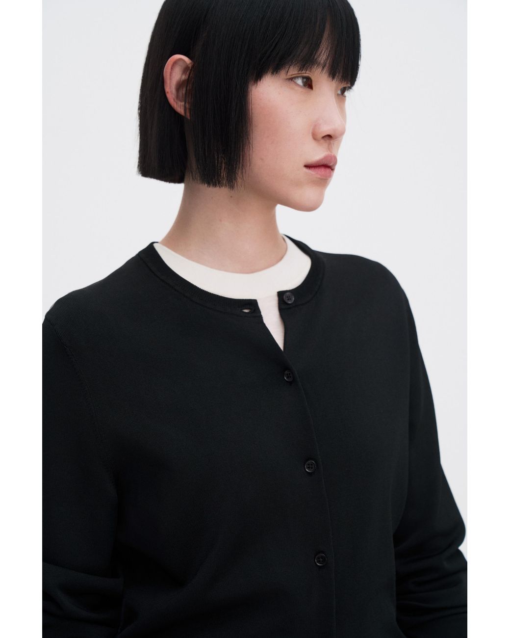 Filippa K Blue Glossy Knit Cardigan