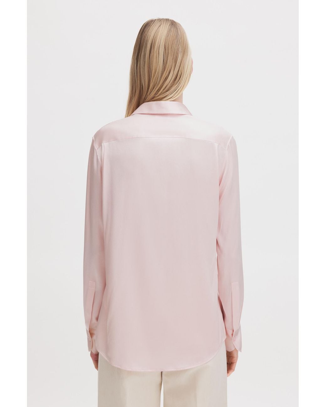 Filippa K Pink V-Detail Lace Shirt