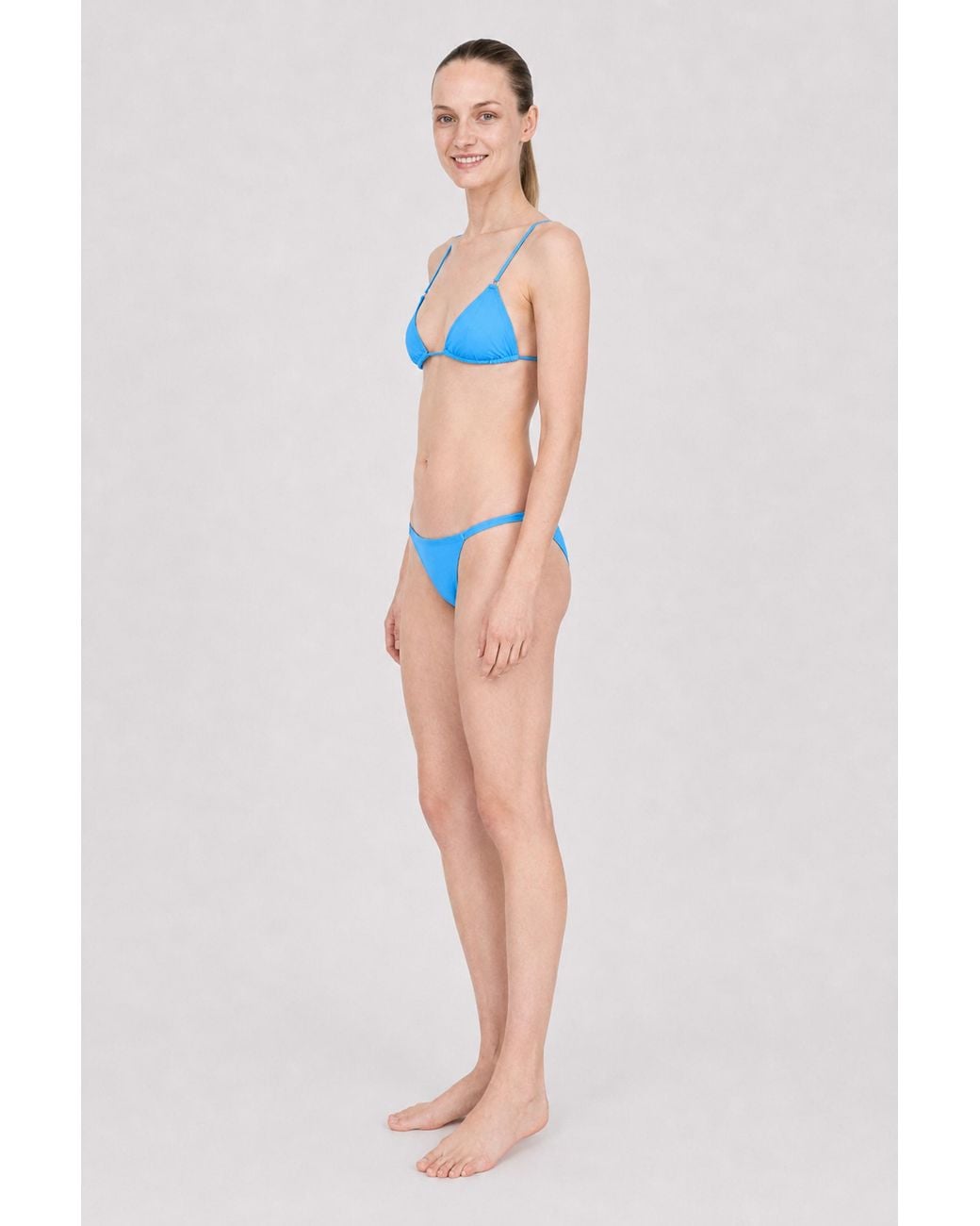 Filippa K Blue Triangle Bikini Top