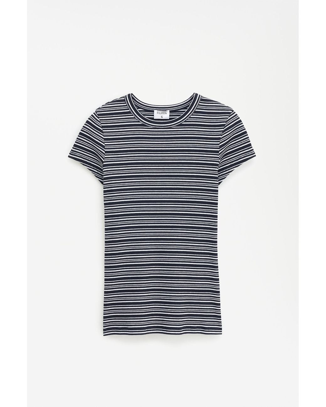 Filippa K Blue Striped Fine Rib Tee