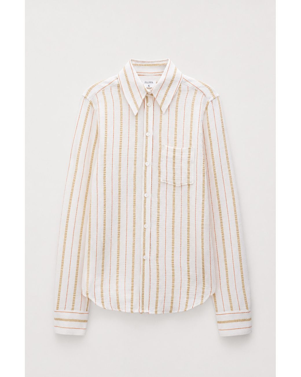 Filippa K White Seersucker Stripe Shirt