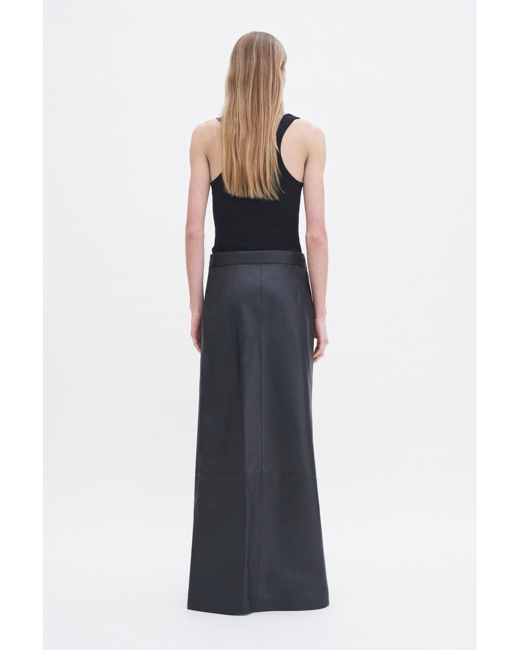 Filippa K Blue Leather Pencil Skirt