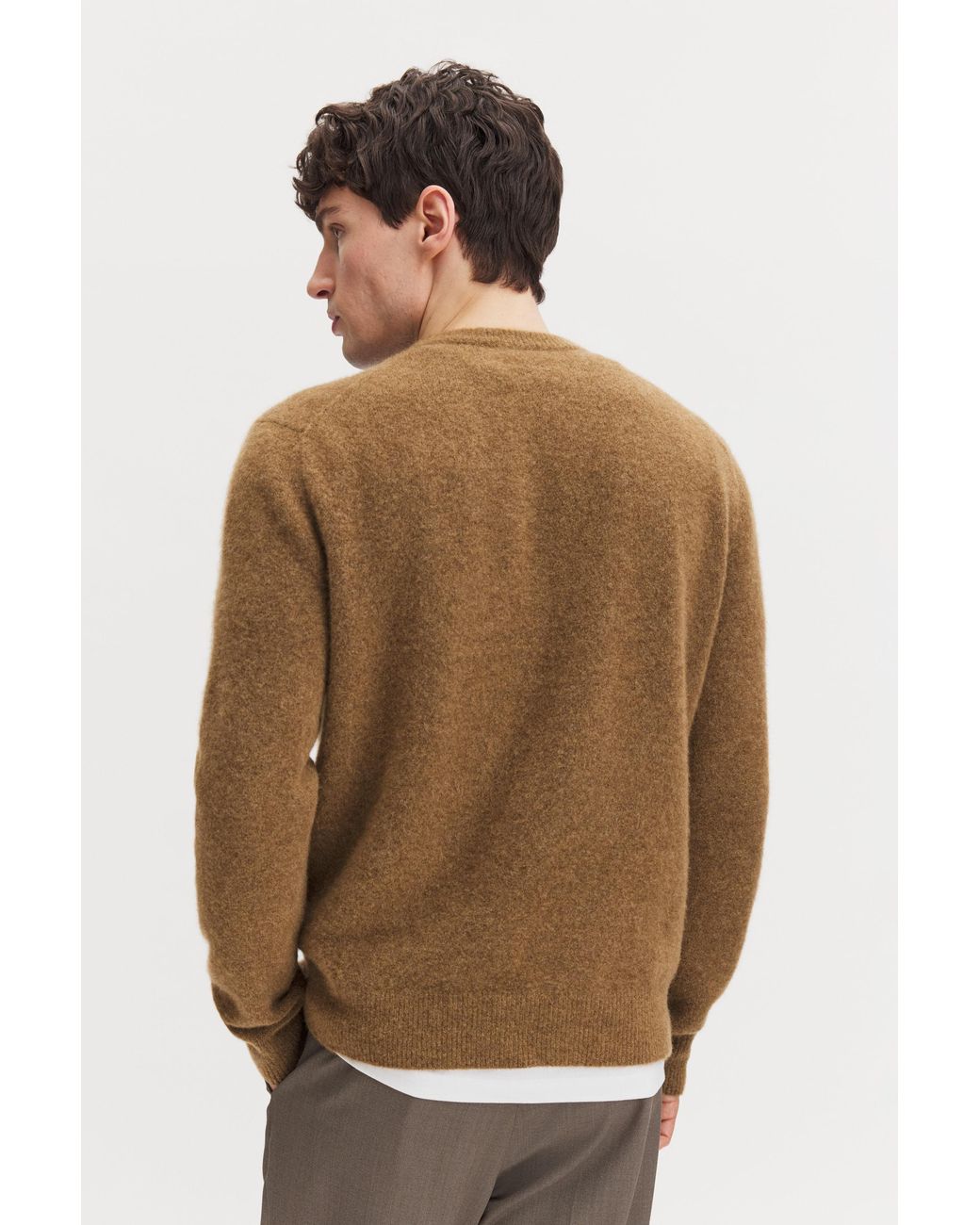 Filippa K Brown Wool Yak Sweater for men