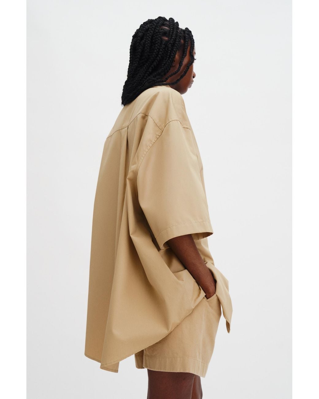 Filippa K Natural Oversized Short Sleeve Shirt