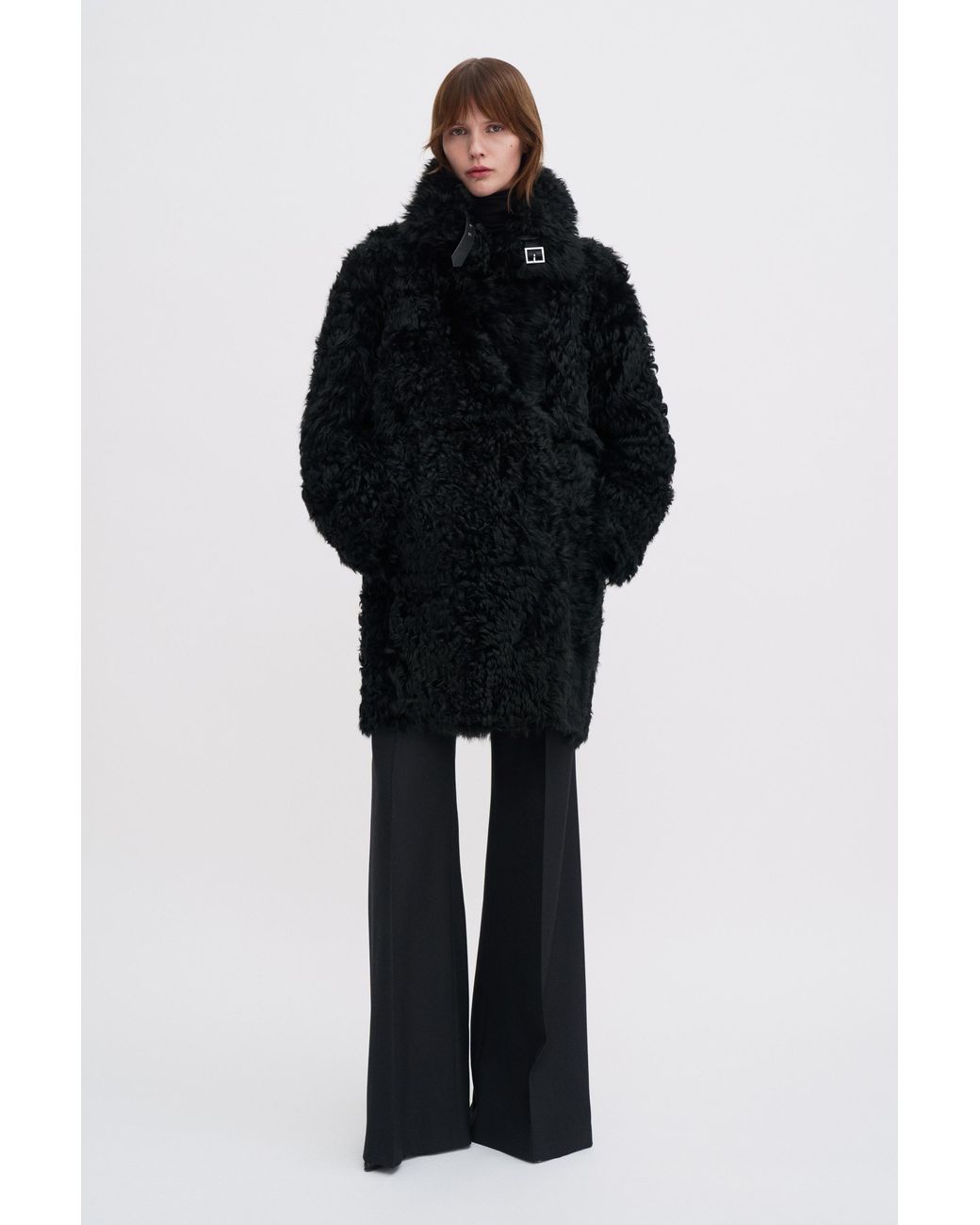 Filippa K Black Reversible Shearling Coat