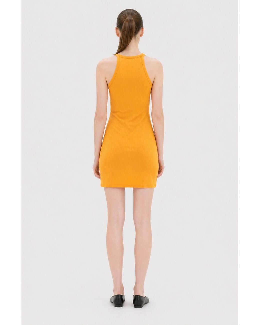 Filippa K Orange High Neck Tank Dress