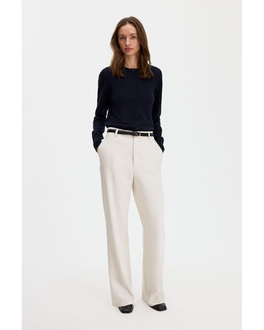 Filippa K Blue Merino Short Cardigan