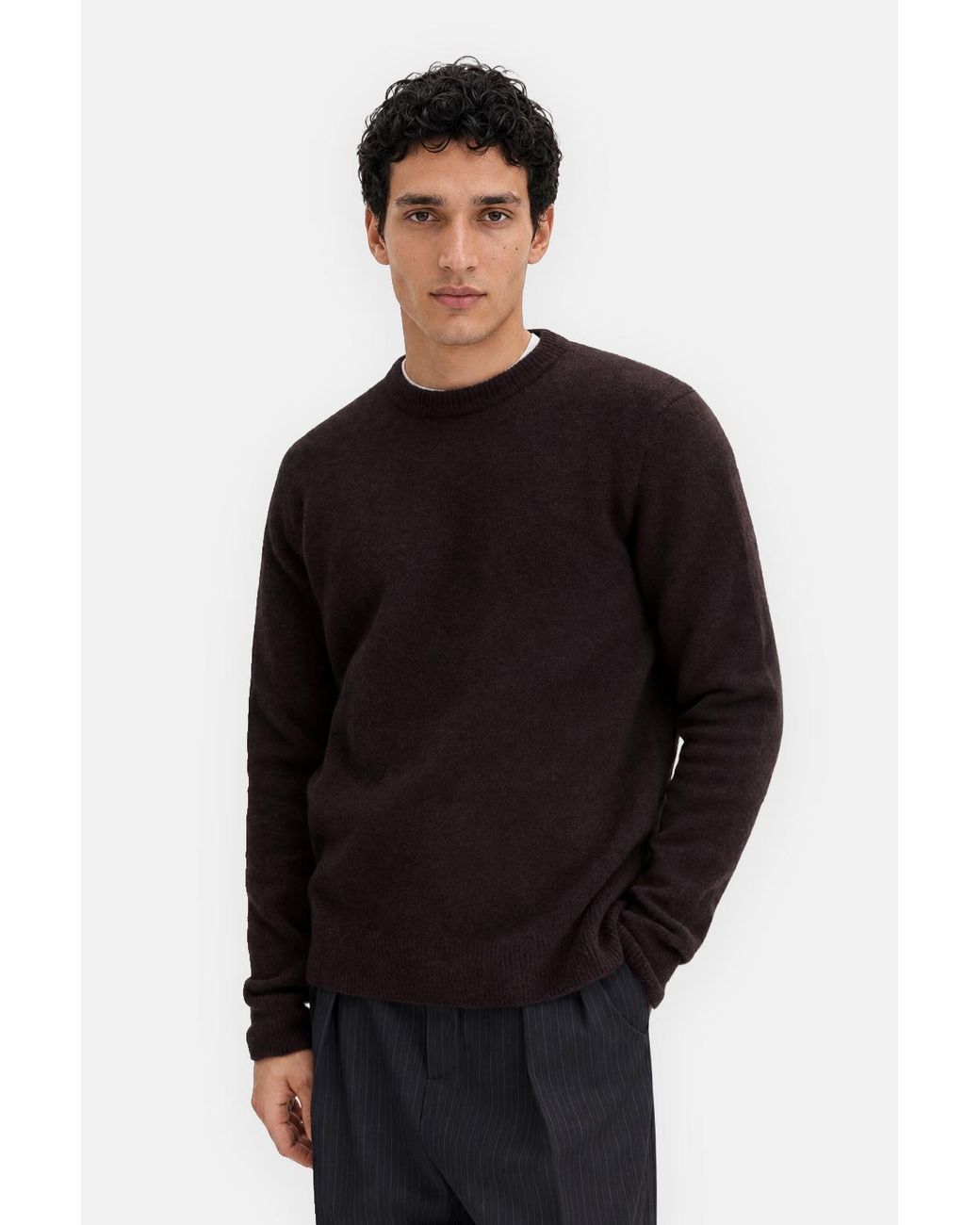Filippa K Black Wool Yak Sweater for men