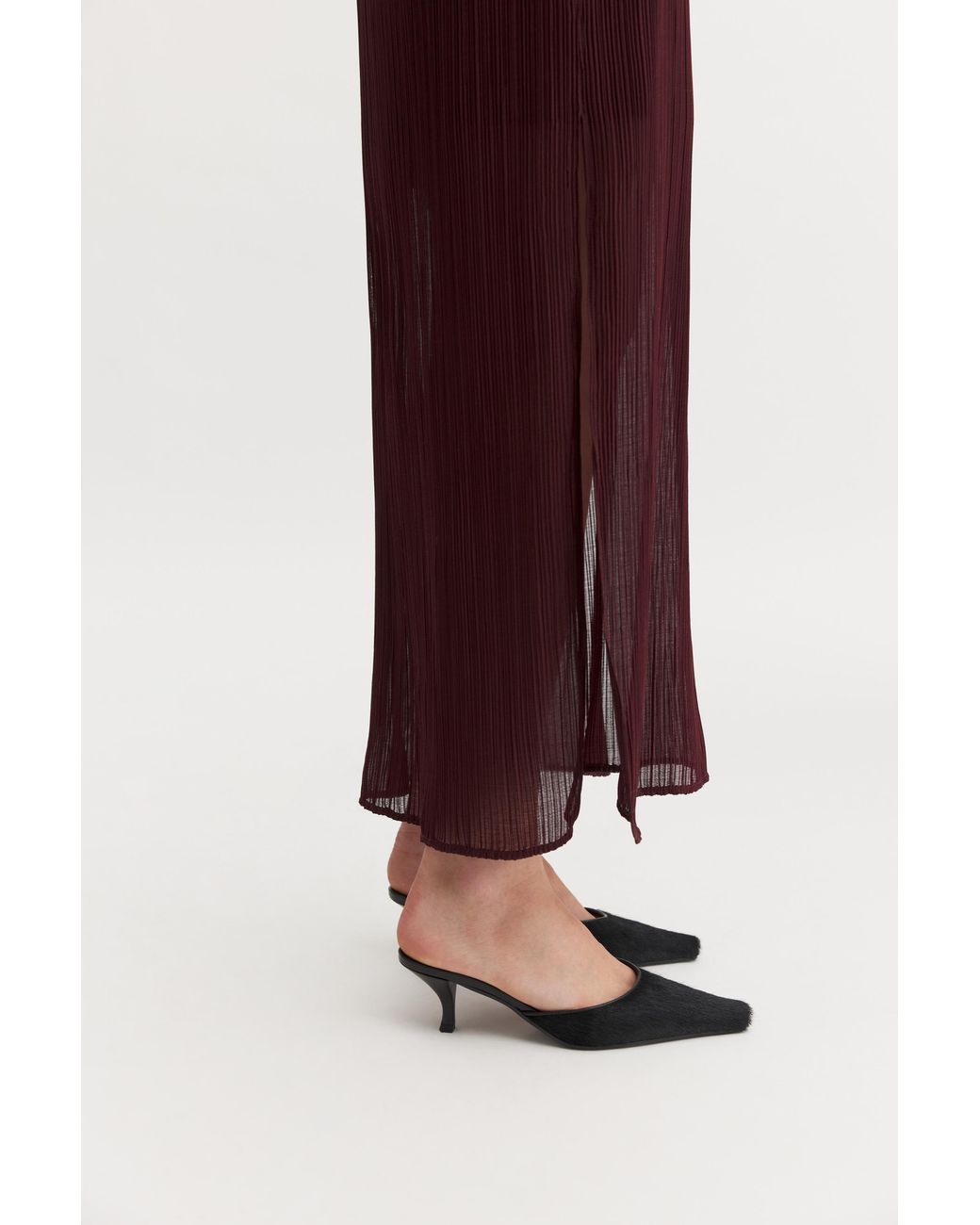 Filippa K Purple Plissé Raglan Dress