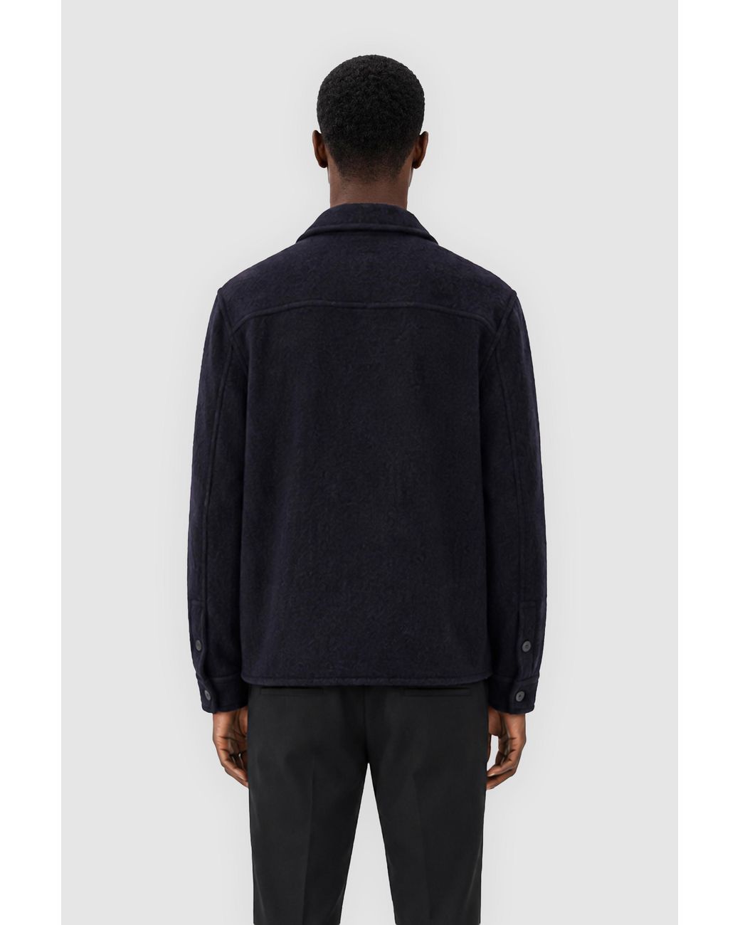 Filippa K Blue Boiled Wool Overshirt for men