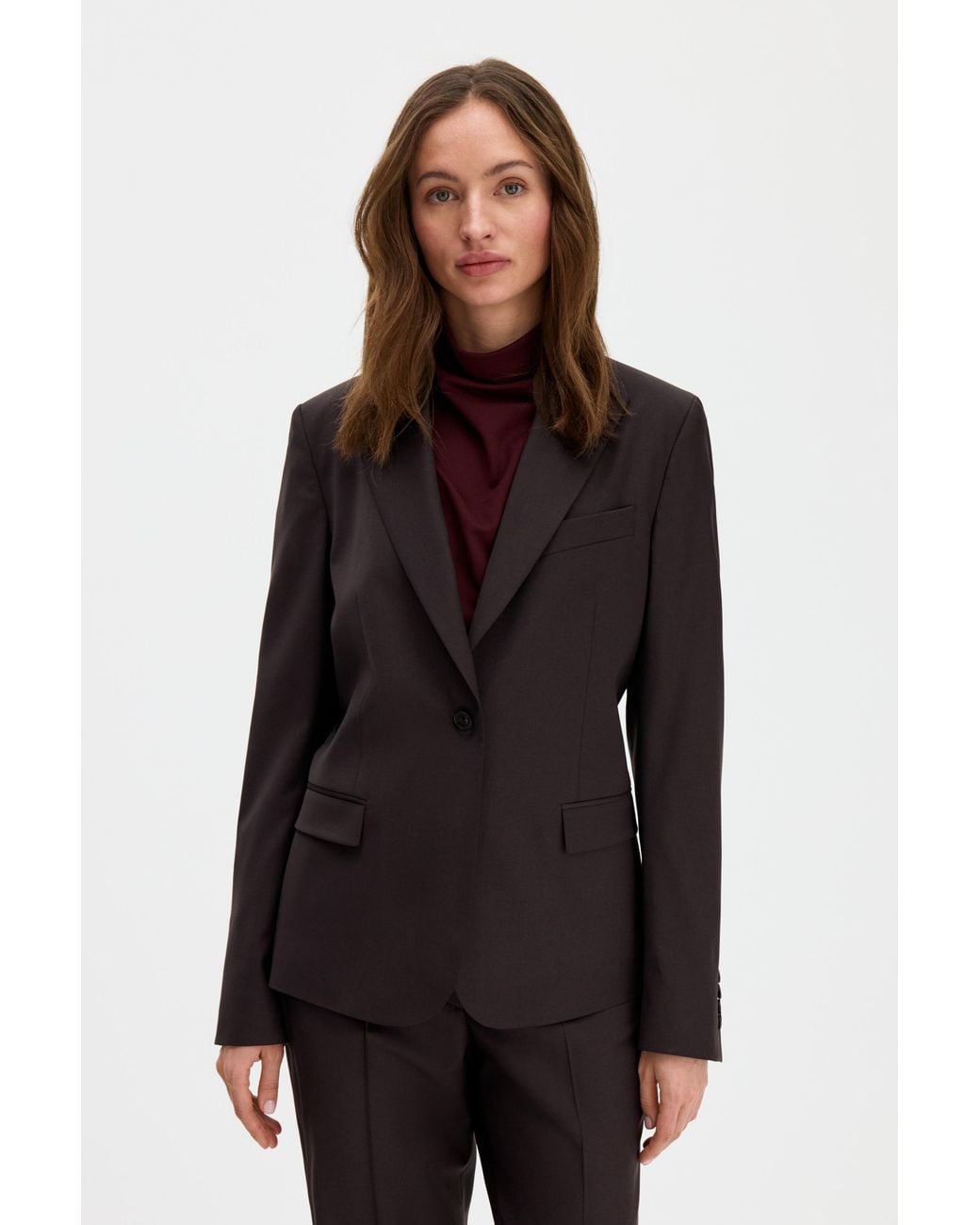 Filippa K Brown Sasha Cool Wool Blazer