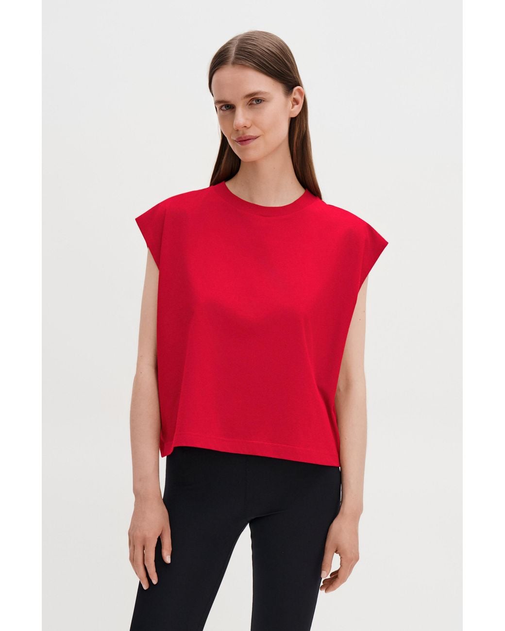 Filippa K Red Cotton Muscle Tank