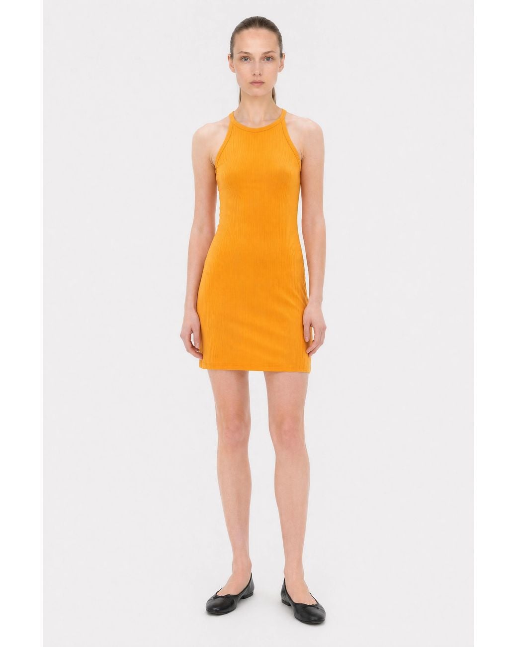Filippa K Orange High Neck Tank Dress