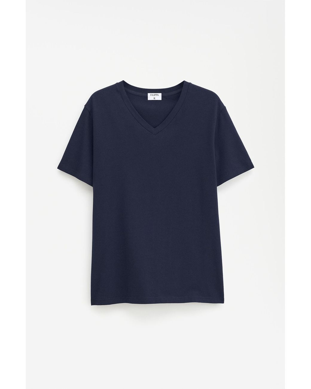 Filippa K Blue Stretch V-Neck Tee for men