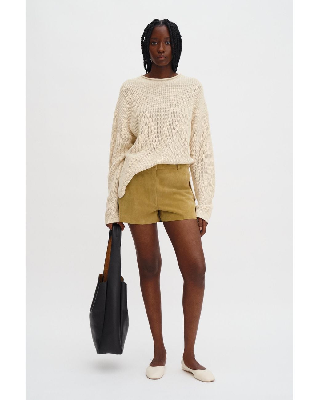 Filippa K Natural Ribbed Cotton Linen Sweater