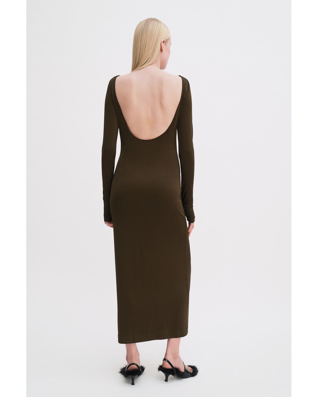 Filippa K White Scooped Back Jersey Dress