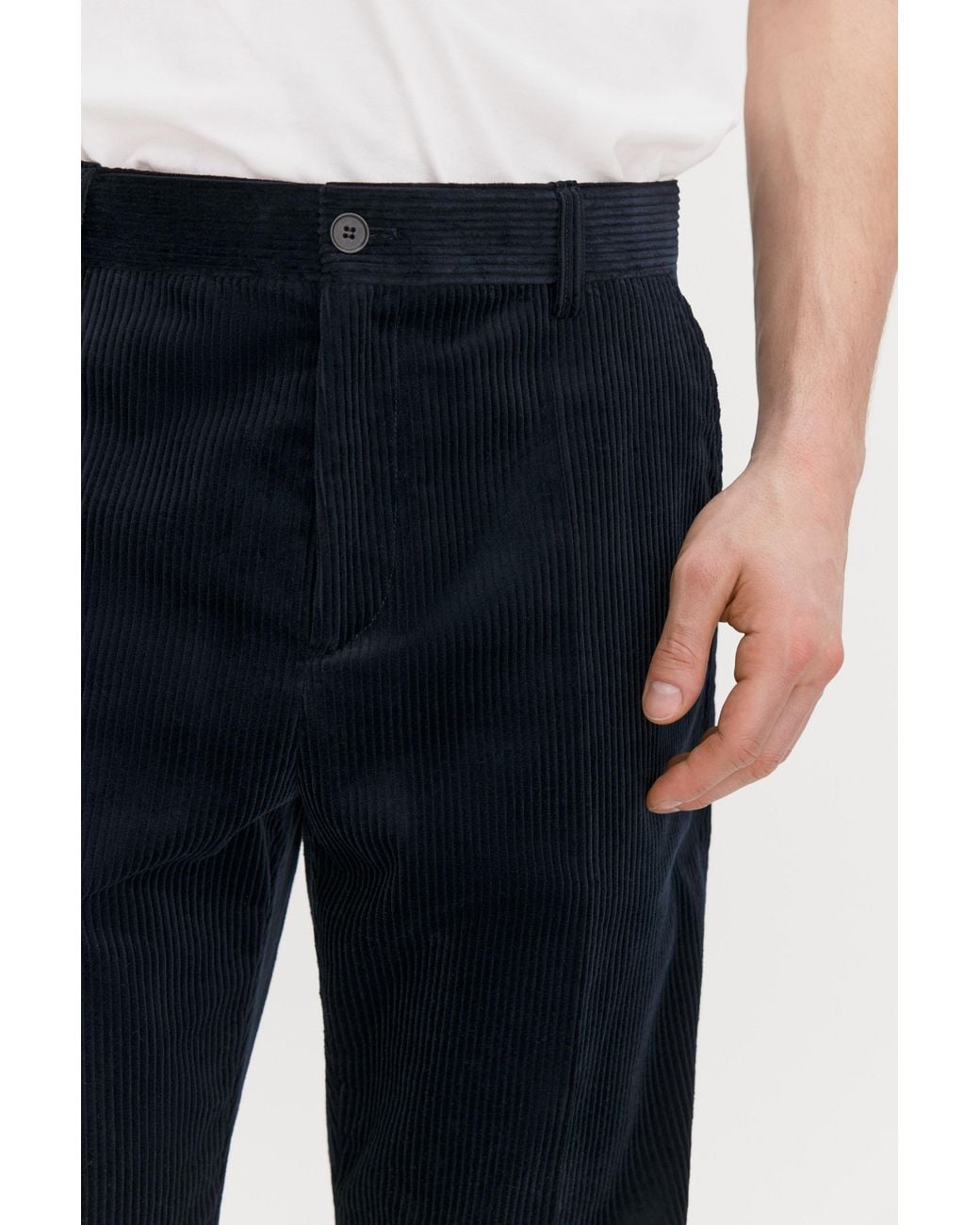 Filippa K Blue Julian Corduroy Chino Trousers for men