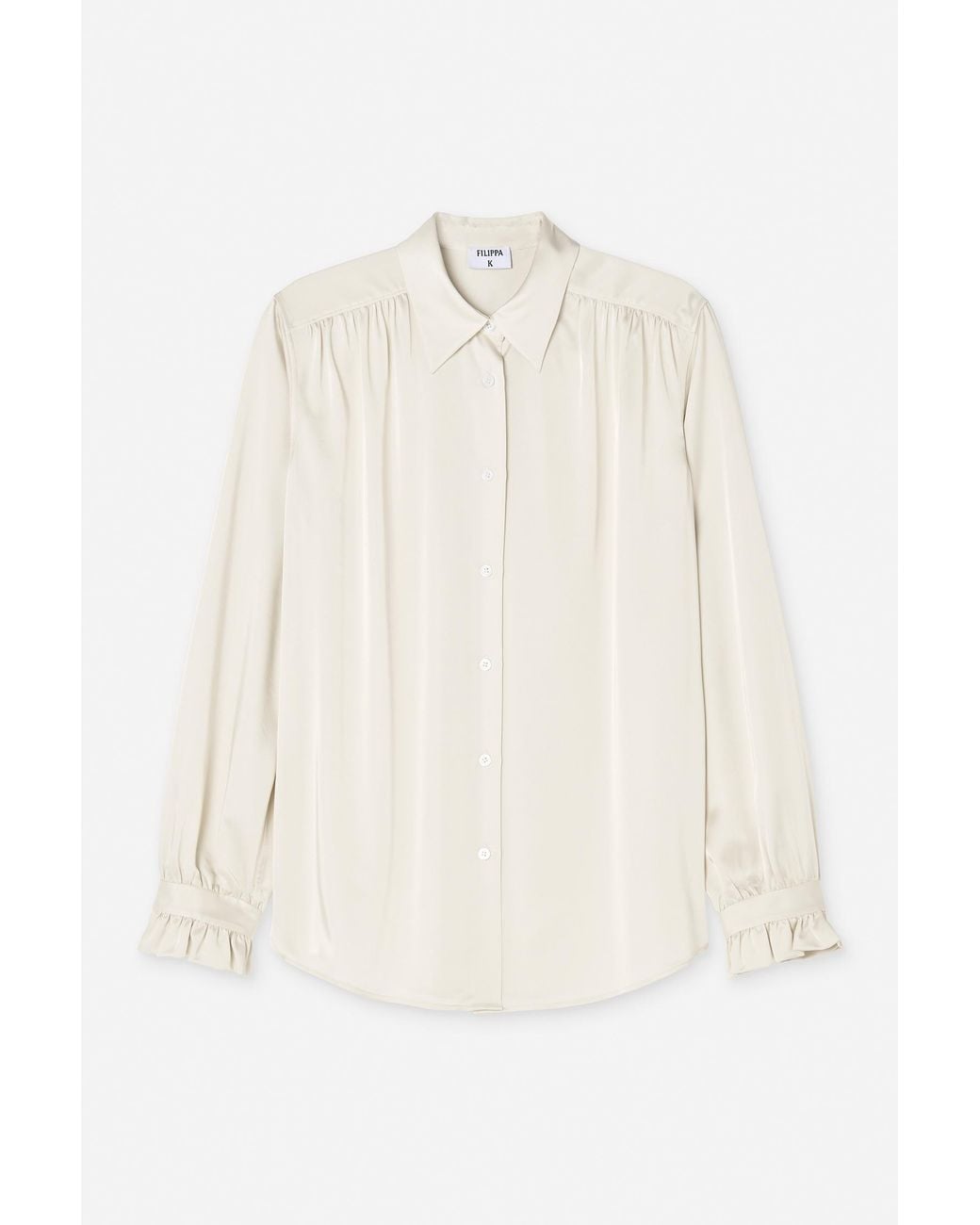 Filippa K White Gathered Detail Blouse