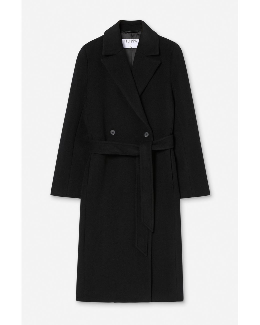 Filippa K Blue Charlotte Wool Belted Coat