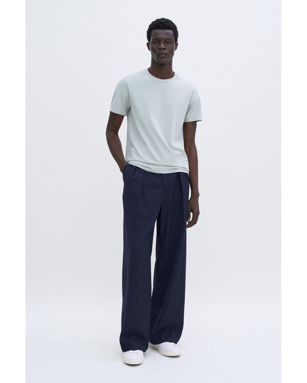 Filippa K Blue Stretch Cotton Tee for men