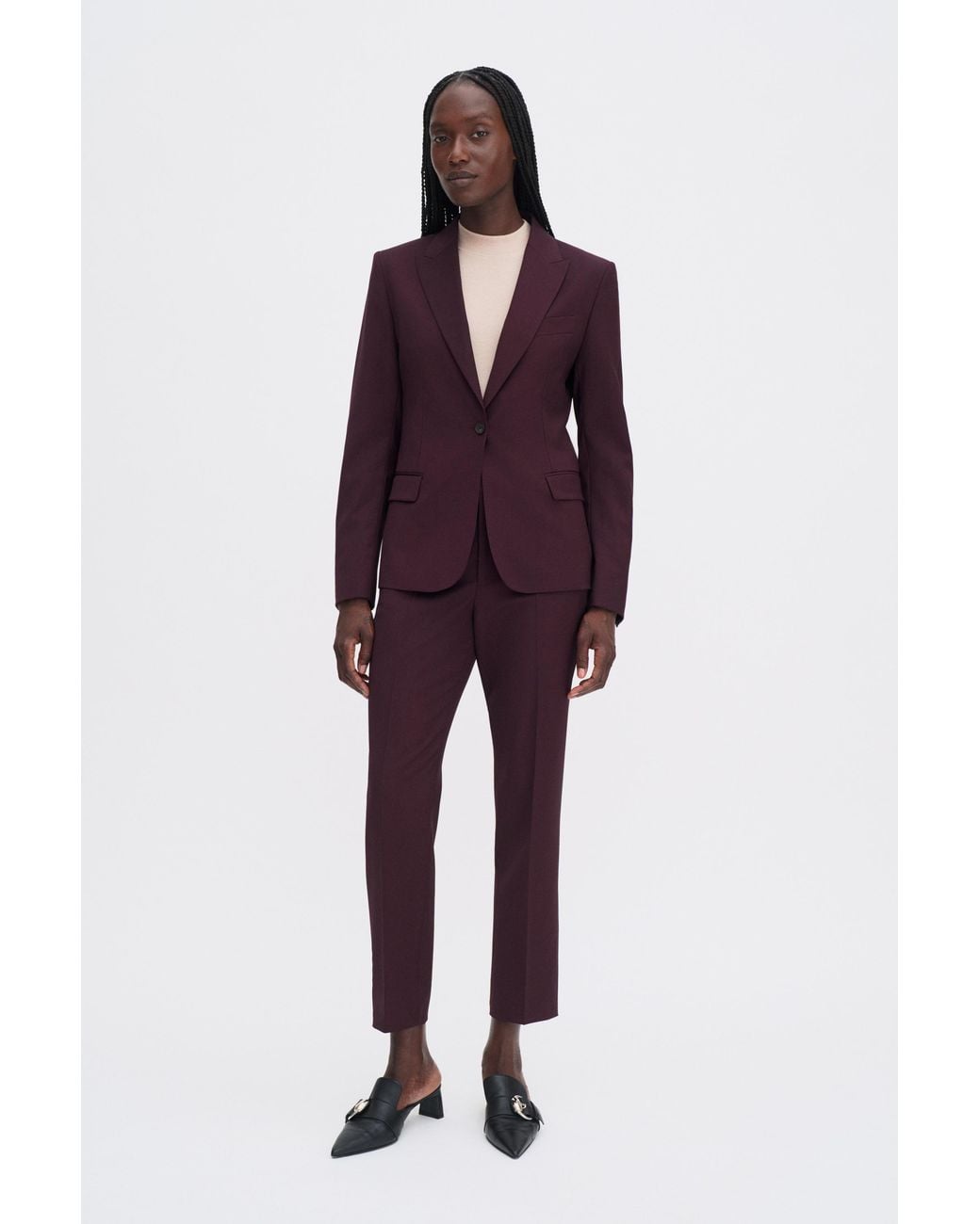 Filippa K Purple Sasha Cool Wool Blazer