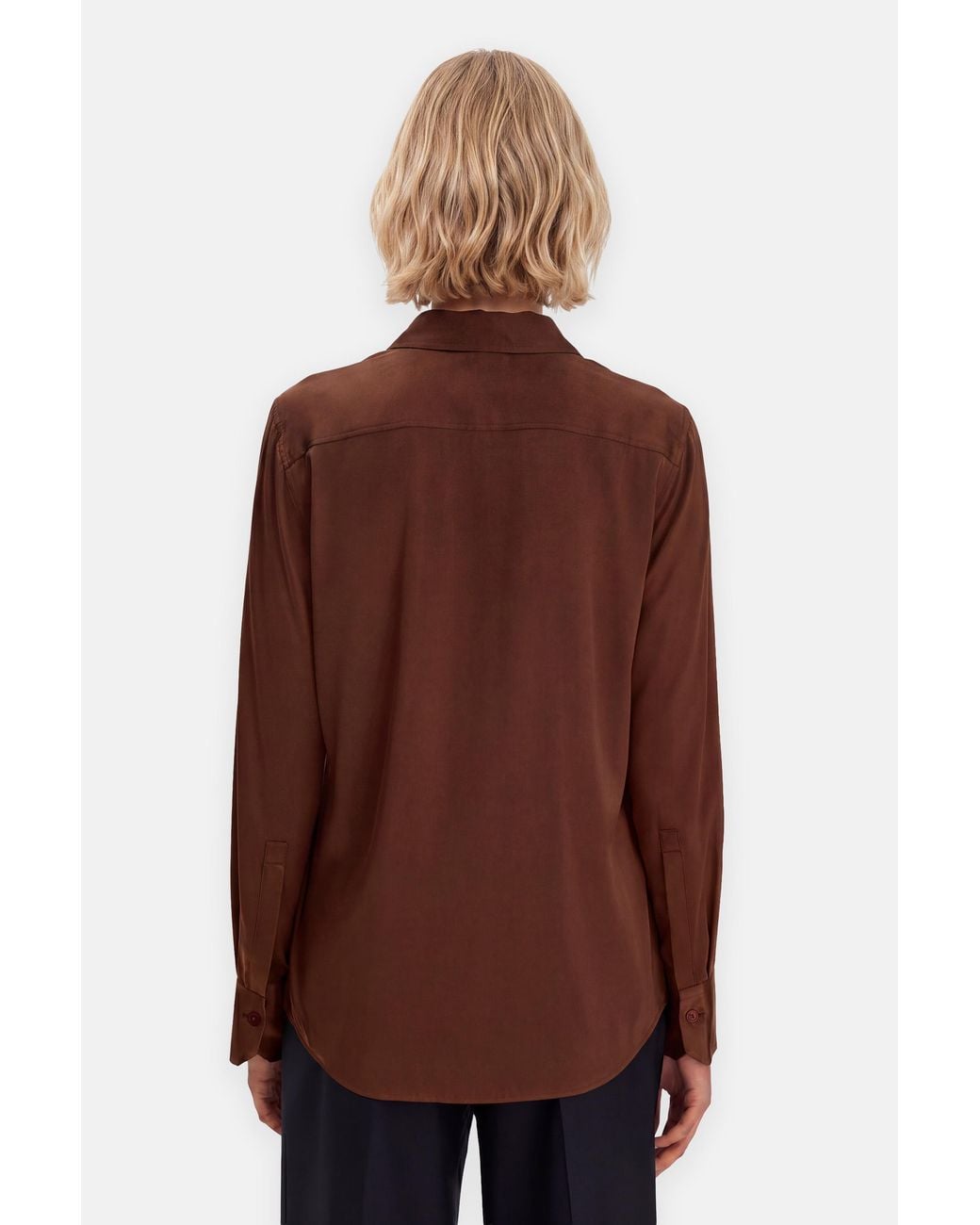 Filippa K Brown Silk Shirt