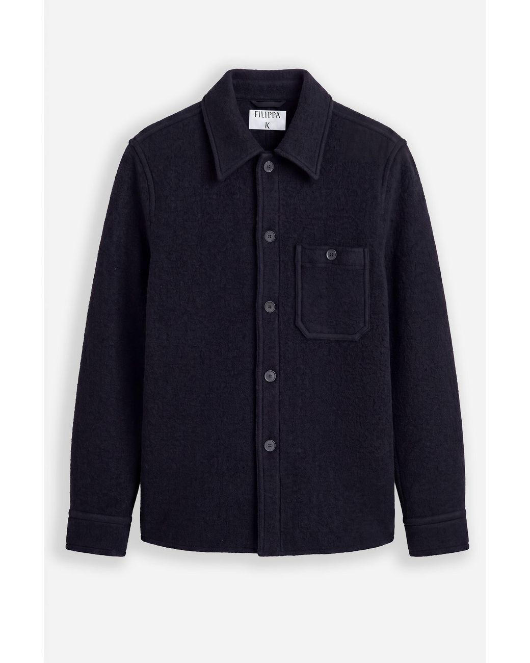 Filippa K Blue Boiled Wool Overshirt for men