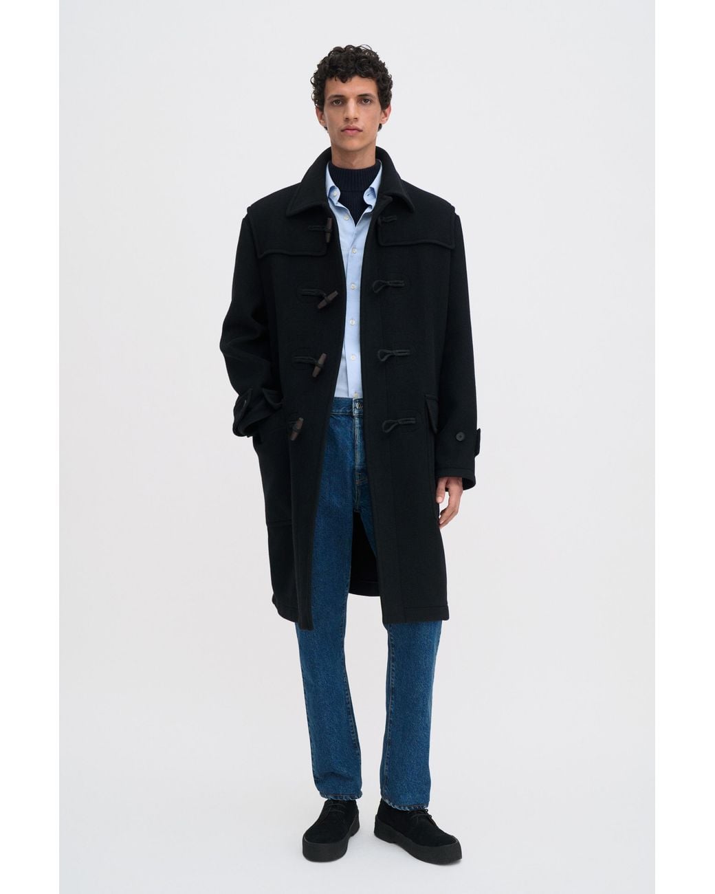 Filippa K Blue Monty Duffle Coat for men
