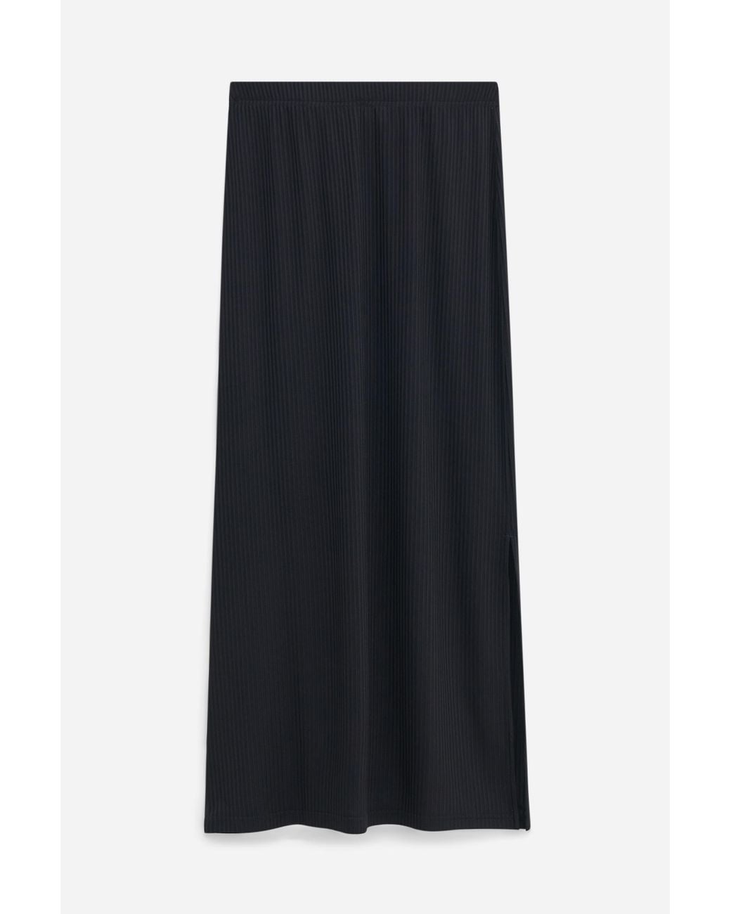 Filippa K Blue Shiny Rib Maxi Skirt