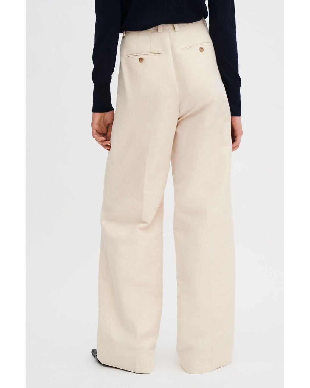 Filippa K Blue Darcey Linen Trousers