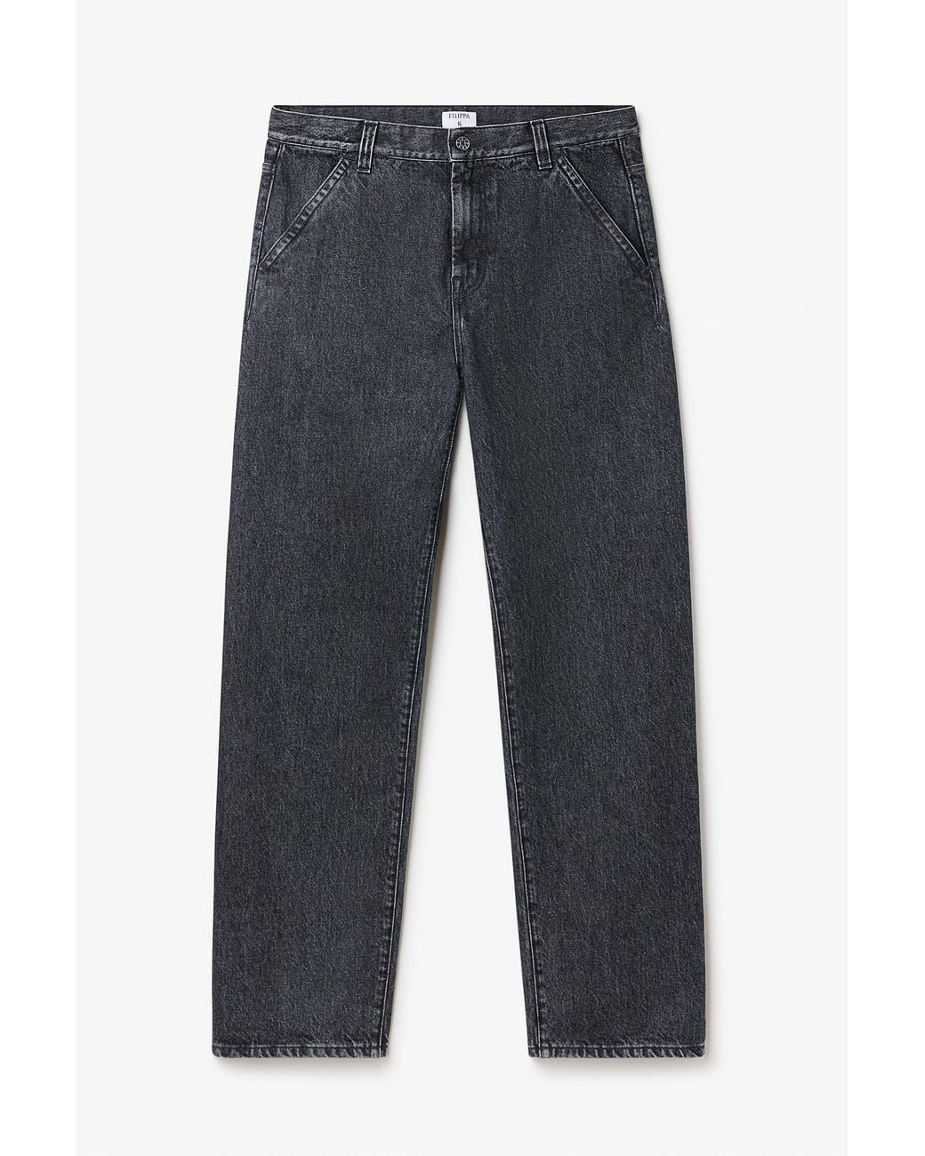 Filippa K Black Denim Work Jeans for men