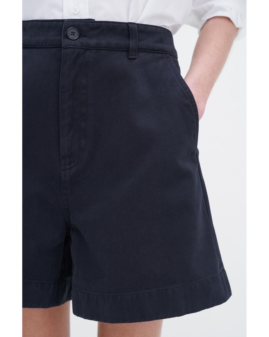 Filippa K Blue Baggy Cotton Shorts