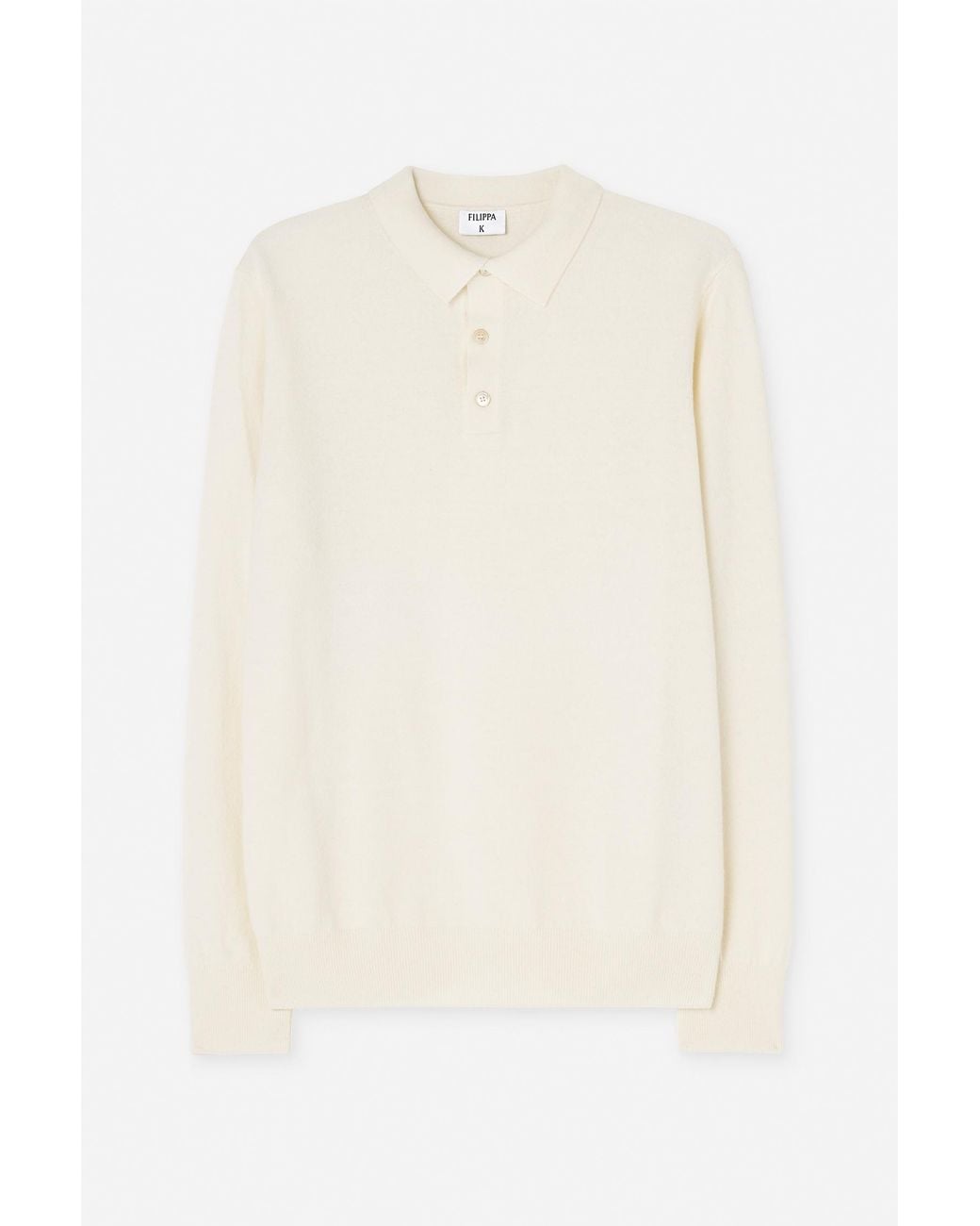 Filippa K White Soft Wool Polo Shirt for men