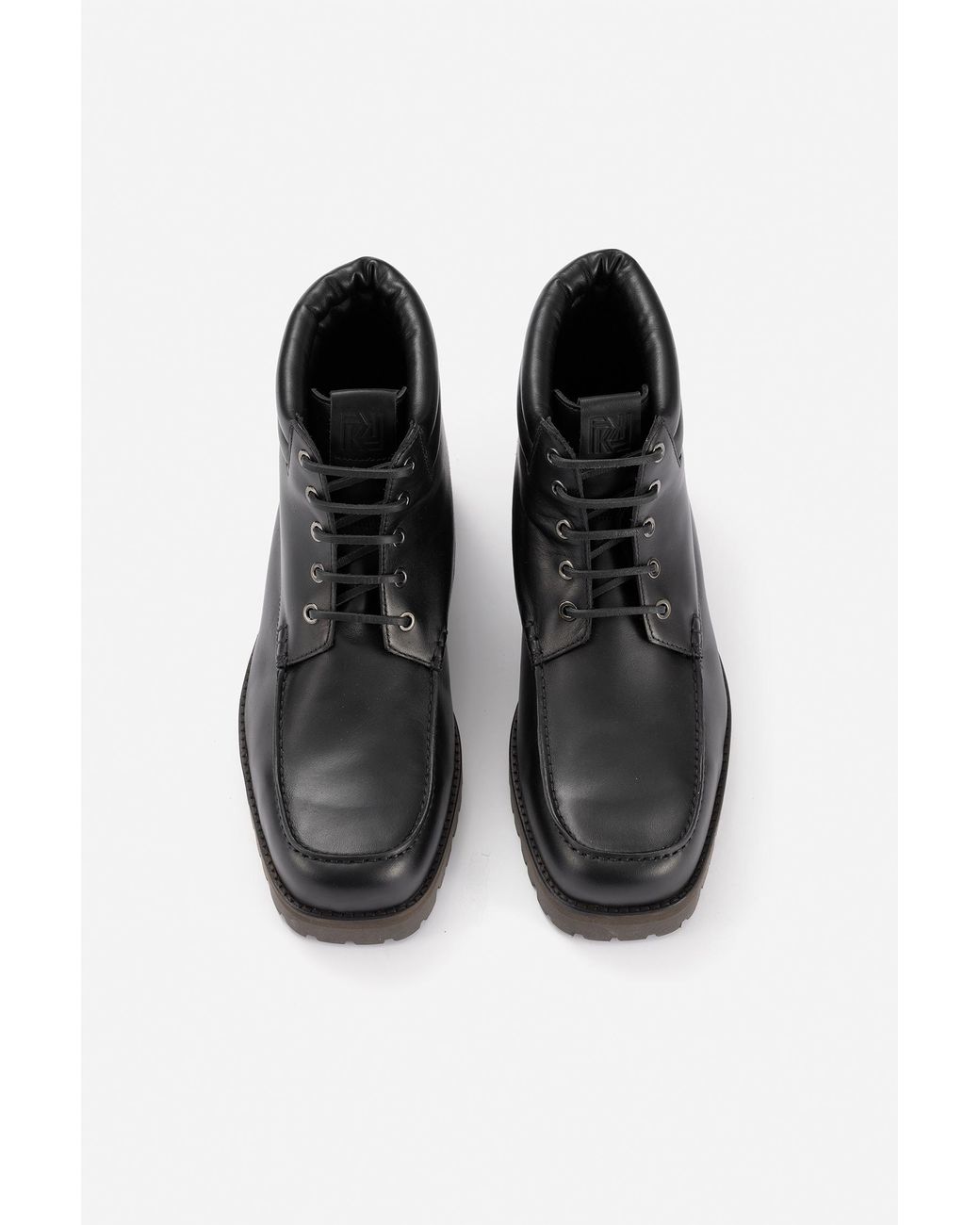 Filippa K Black High Derby Leather Shoes for men